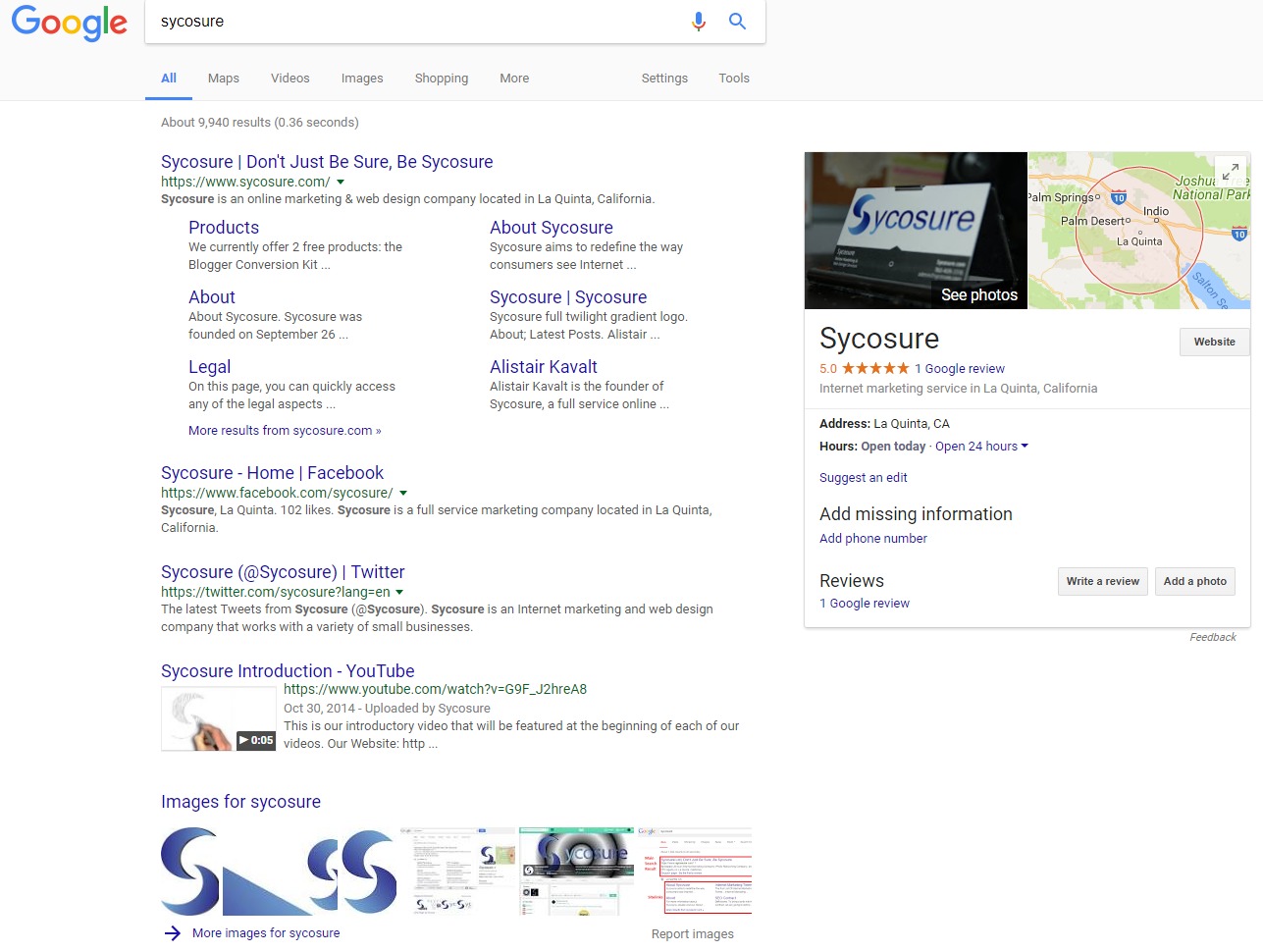 Sycosure Google Search