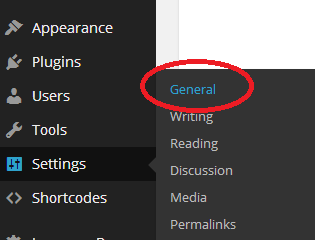 Wordpress General Settings