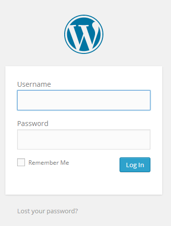 Wordpress Login Page