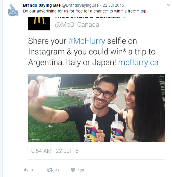 Brands Saying Bae McDonalds