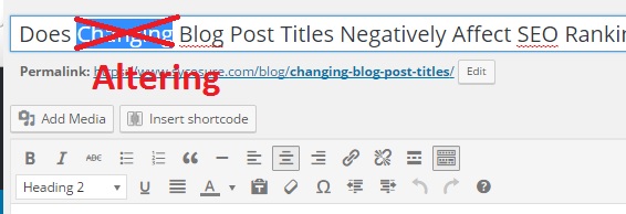 Changing Blog Post Titles