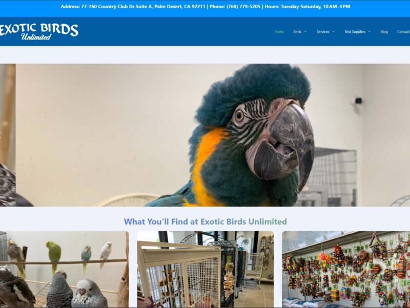 Exotic Birds Unlimited Homepage