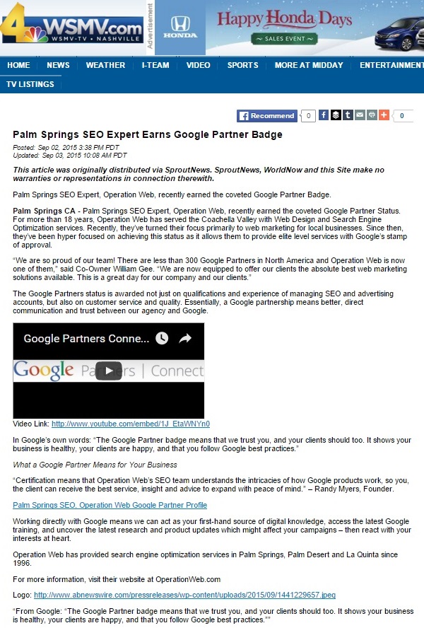 Google Partners Badge Scam