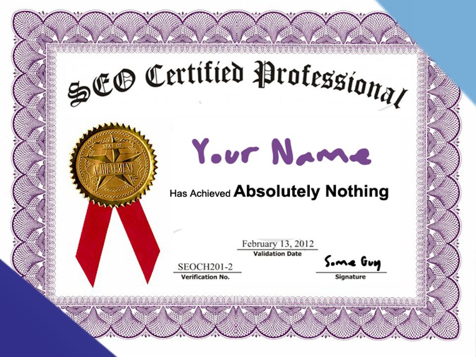 SEO Certification Article