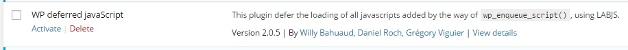 WP Deferred JavaScript