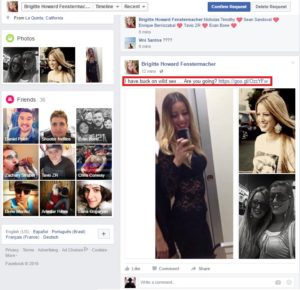 fake facebook friend requests promoting products